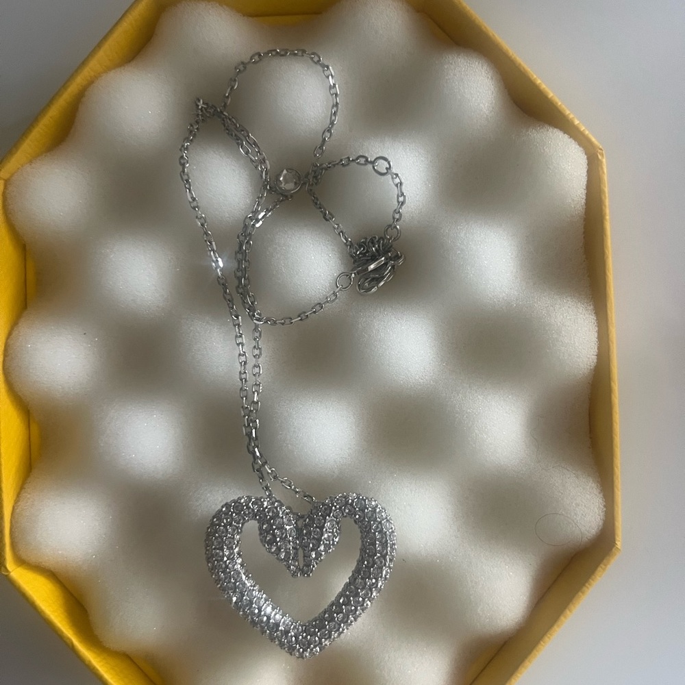 Swarovski necklaces, 2 swans, new